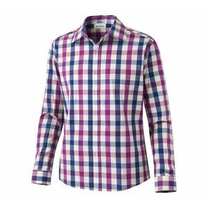 Southern Pines Plaid Button Down Shirt Men’s L Purple Blue Long Sleeve